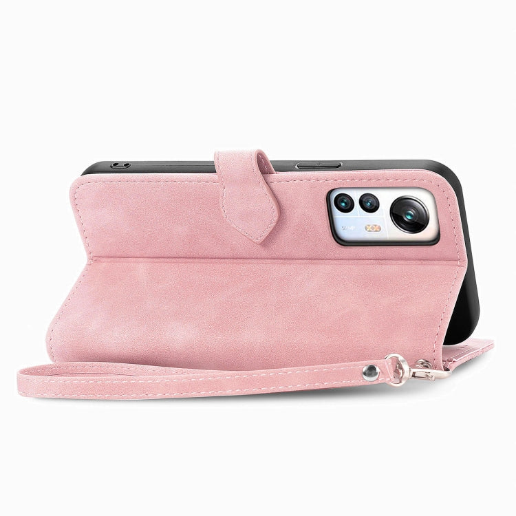 For Blackview A85 Embossed Flower Zipper Leather Phone Case(Pink) - More Brand by PMC TechLife | Online Shopping South Africa | PMC TechLife