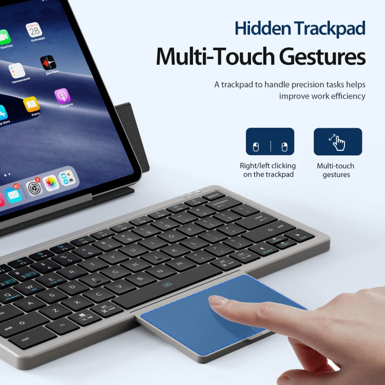 DUX DUCIS OK Series V1 Universal Tablet Bluetooth Keyboard Leather Case with Touchpad(Black) - free shipping - PMC TechLife - Order now!