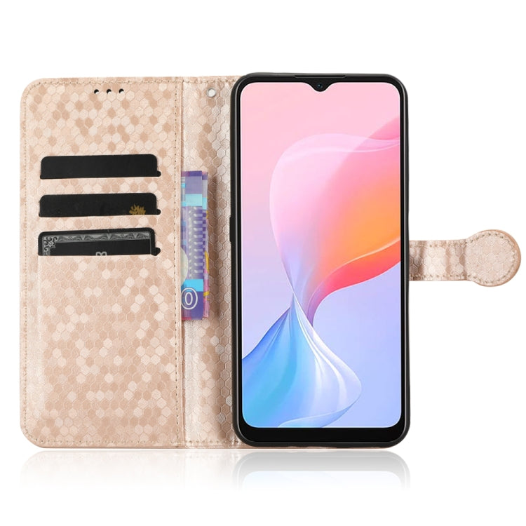 For Blackview A85 Honeycomb Dot Texture Leather Phone Case(Gold) - free shipping - PMC TechLife - Order now!