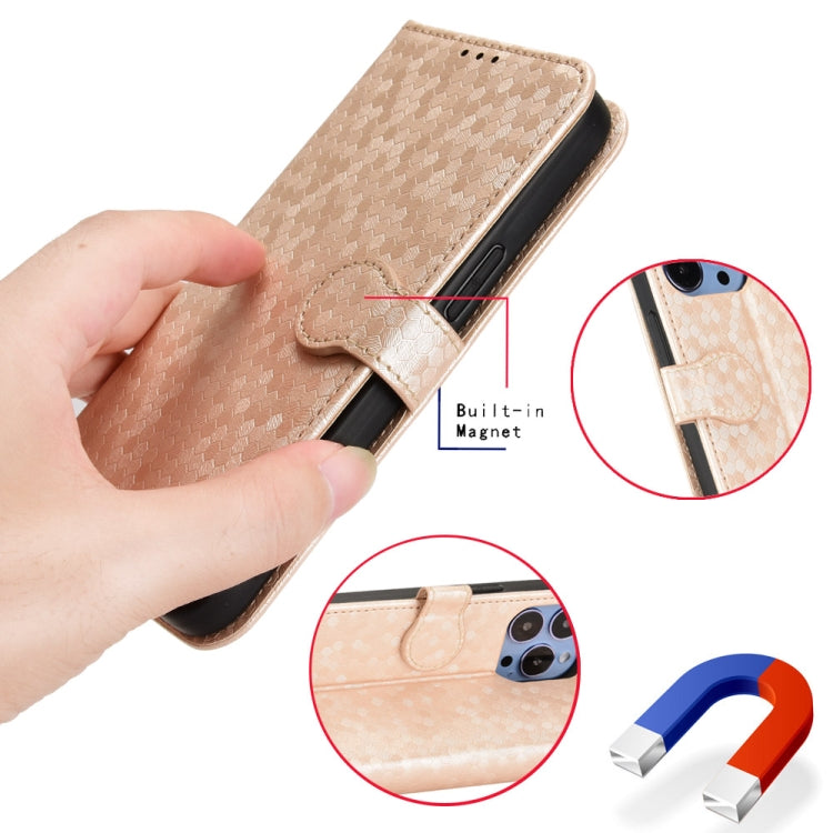 For Blackview A85 Honeycomb Dot Texture Leather Phone Case(Silver) - More Brand by PMC TechLife | Online Shopping South Africa | PMC TechLife | Buy Now Pay Later Mobicred