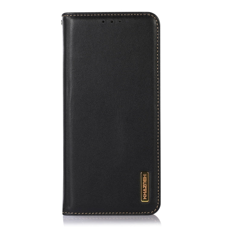 For Motorola Moto G Power 2023 KHAZNEH Nappa Top Layer Cowhide Leather Phone Case(Black) - Motorola Cases by PMC TechLife | Online Shopping South Africa | PMC TechLife | Buy Now Pay Later Mobicred