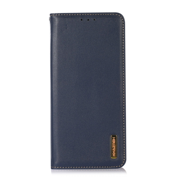 For Motorola Moto G Power 2023 KHAZNEH Nappa Top Layer Cowhide Leather Phone Case(Blue) - Motorola Cases by PMC TechLife | Online Shopping South Africa | PMC TechLife | Buy Now Pay Later Mobicred