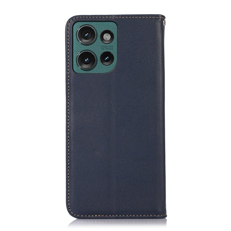For Motorola Edge 50 Neo KHAZNEH Nappa Top Layer Cowhide Leather Phone Case(Blue) - free shipping - PMC TechLife - Order now!