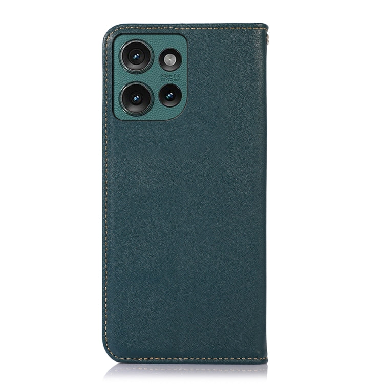 For Motorola Edge 50 Neo KHAZNEH Nappa Top Layer Cowhide Leather Phone Case(Green) - Motorola Cases by PMC TechLife | Online Shopping South Africa | PMC TechLife | Buy Now Pay Later Mobicred