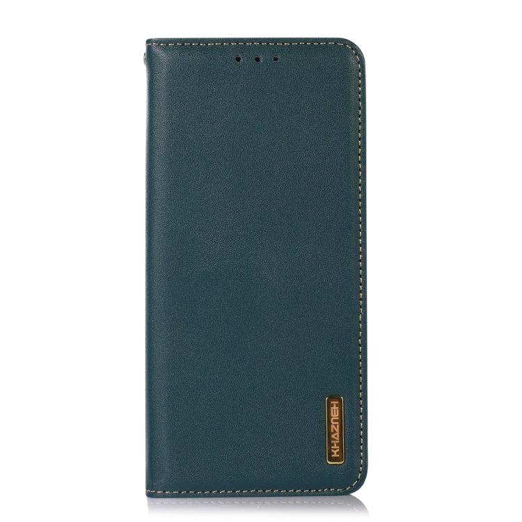 For Motorola Moto G35 KHAZNEH Nappa Top Layer Cowhide Leather Phone Case(Green) - free shipping - PMC TechLife - Order now!