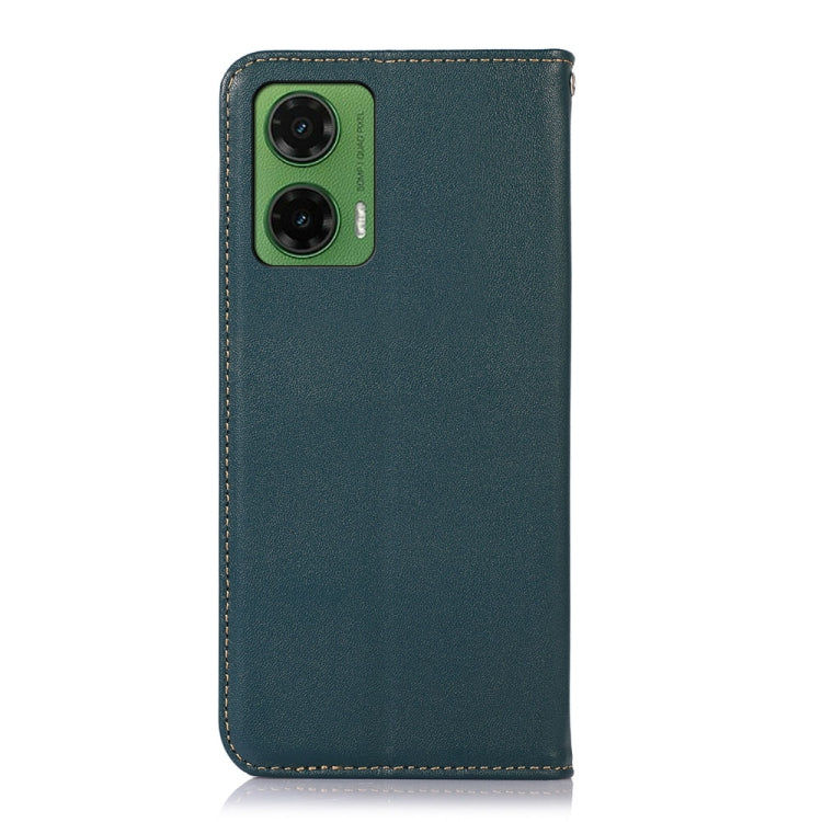 For Motorola Moto G35 KHAZNEH Nappa Top Layer Cowhide Leather Phone Case(Green) - free shipping - PMC TechLife - Order now!