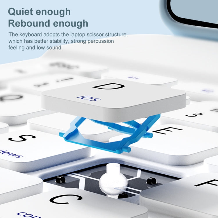 For Lenovo Tab M10 Plus 10.6 3rd Gen 2022 LX106 Square Keys Detachable Bluetooth Keyboard Leather Tablet Case(Matcha Green) - Lenovo Keyboard by PMC TechLife | Online Shopping South Africa | PMC TechLife