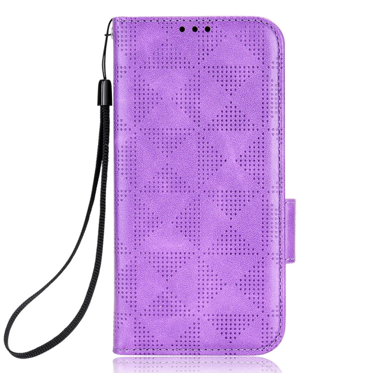For Blackview A85 Symmetrical Triangle Leather Phone Case(Purple) - More Brand by PMC TechLife | Online Shopping South Africa | PMC TechLife | Buy Now Pay Later Mobicred