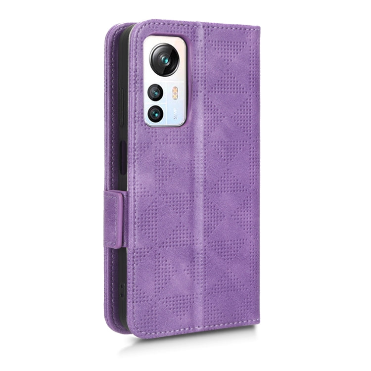 For Blackview A85 Symmetrical Triangle Leather Phone Case(Purple) - More Brand by PMC TechLife | Online Shopping South Africa | PMC TechLife | Buy Now Pay Later Mobicred