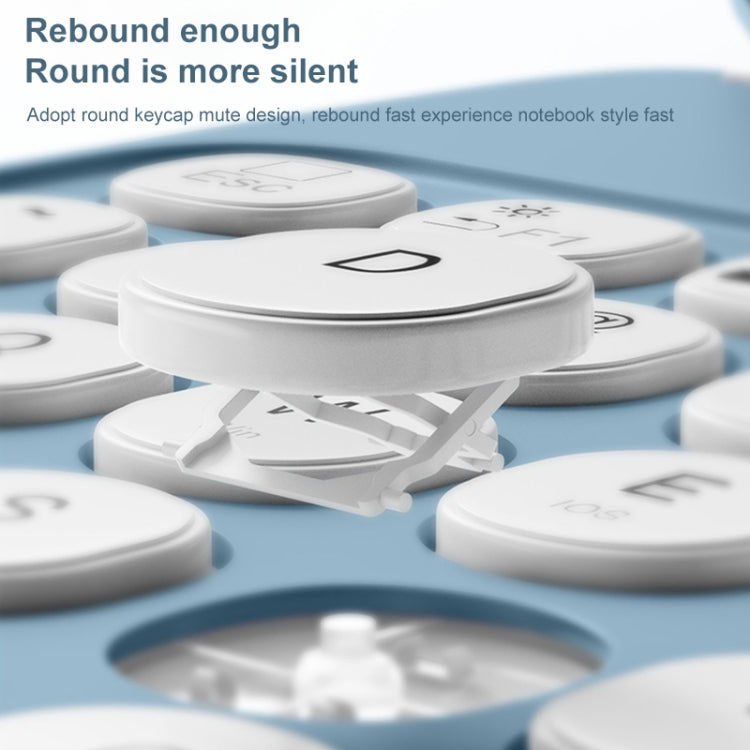 For Lenovo Tab M10 Plus 10.6 3rd Gen 2022 YM-LX106 Round Key Detachable Bluetooth Tablet Keyboard Leather Case without Mouse(Matcha Green) - Lenovo Keyboard by PMC TechLife | Online Shopping South Africa | PMC TechLife