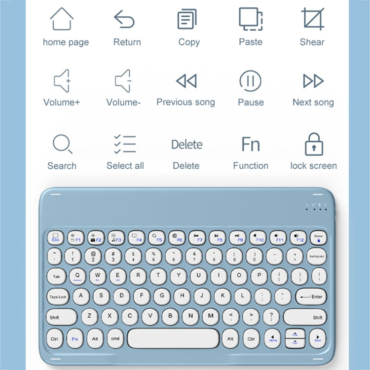 For Lenovo Tab M10 Plus 10.6 3rd Gen 2022 YM-LX106 Round Key Detachable Bluetooth Tablet Keyboard Leather Case without Mouse(Black) - free shipping - PMC TechLife - Order now!