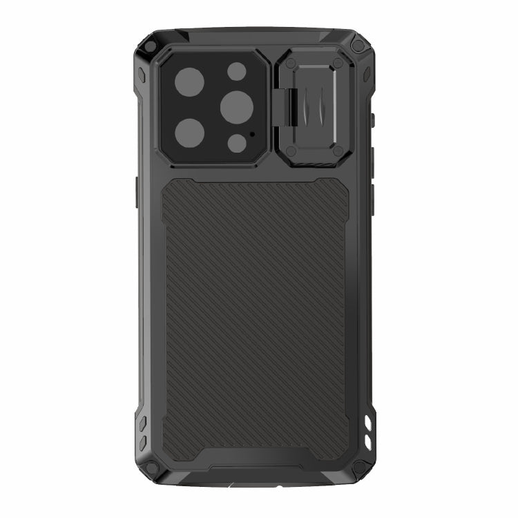 For iPhone 14 Pro RedPepper Silver Shield Series All-inclusive Lens Metal Phone Case(Black) - iPhone 14 Pro Cases by RedPepper | Online Shopping South Africa | PMc TechLife | Buy Now Pay Later Mobicred