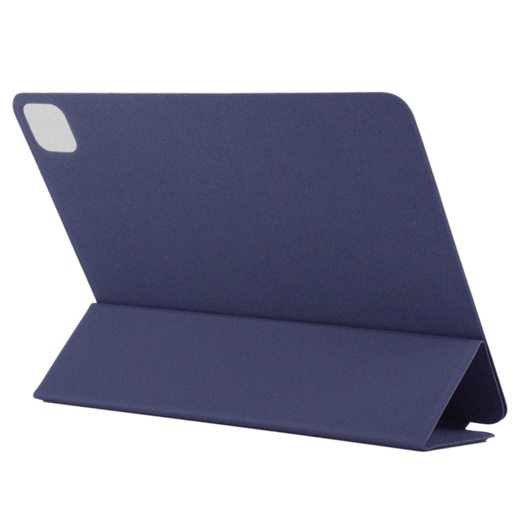 For iPad Air 13 2024 / Pro 12.9 2020 Non-buckle Double-sided Magnetic Flip Leather Tablet Case With Holder & Sleep / Wake-up Function(Dark Blue) - iPad Pro 12.9 (2020) Cases by PMC TechLife | Online Shopping South Africa | PMC TechLife | Buy Now Pay Later Mobicred