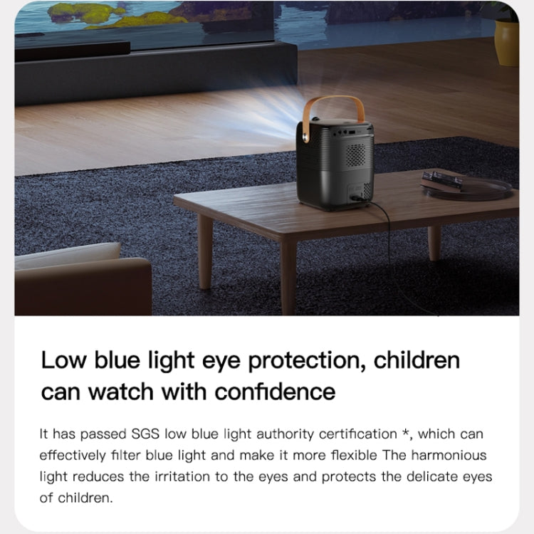 A007 Portable 1280 x 720 HD 113 ANSI Smart LED Projector, Plug:UK Plug(Black) - Mini Projector by PMC TechLife | Online Shopping South Africa | PMC TechLife | Buy Now Pay Later Mobicred