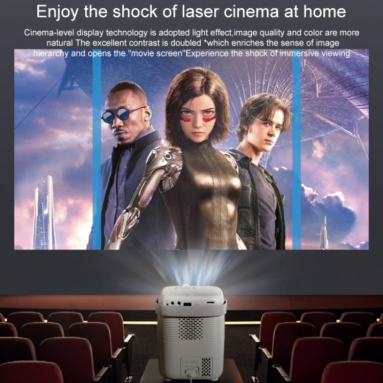 A007 Portable 1280 x 720 HD 113 ANSI Smart LED Projector, Plug:UK Plug(White) - Mini Projector by PMC TechLife | Online Shopping South Africa | PMC TechLife | Buy Now Pay Later Mobicred