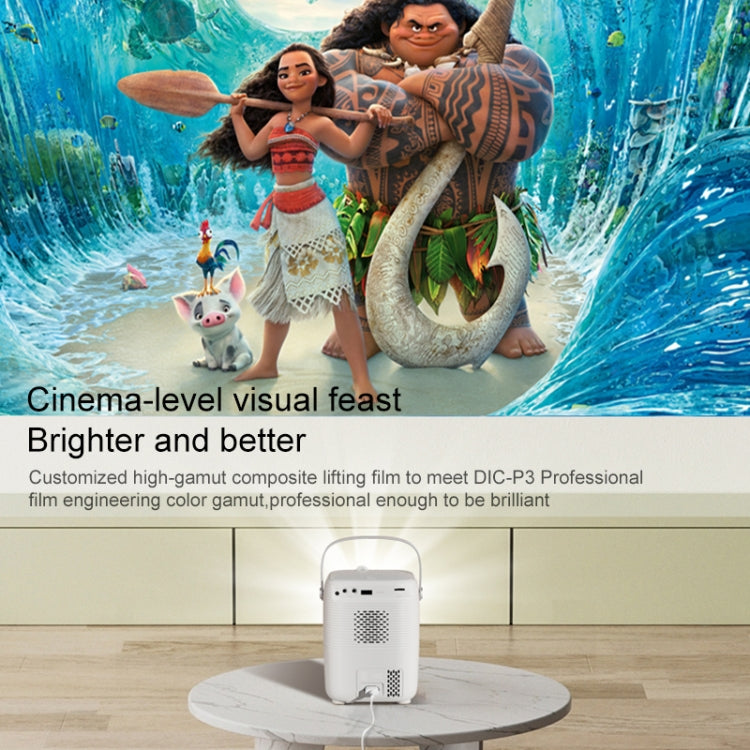 A007 Portable 1280 x 720 HD 113 ANSI Smart LED Projector, Plug:AU Plug(White) - Mini Projector by PMC TechLife | Online Shopping South Africa | PMC TechLife | Buy Now Pay Later Mobicred