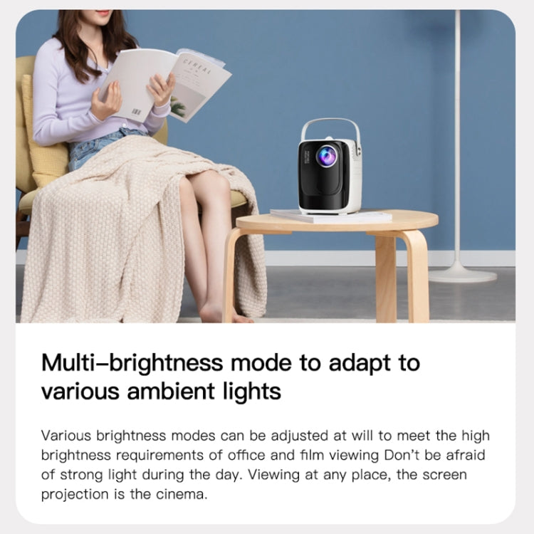 A007 Portable 1280 x 720 HD 113 ANSI Smart LED Projector, Plug:EU Plug(Black) - Mini Projector by PMC TechLife | Online Shopping South Africa | PMC TechLife | Buy Now Pay Later Mobicred