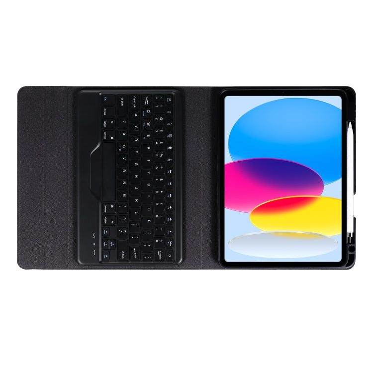 For iPad 2025 / 2022 B10 Triangle Holder Tablet Bluetooth Keyboard Leather Case(Black) - Universal by PMC TechLife | Online Shopping South Africa | PMC TechLife | Buy Now Pay Later Mobicred
