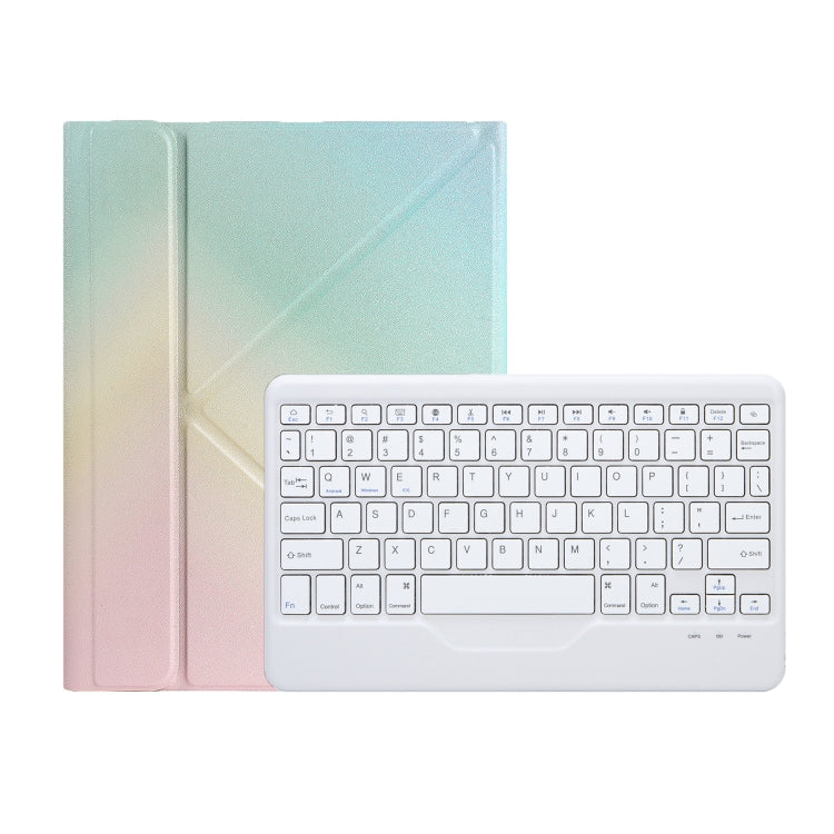 For iPad 10th Gen 10.9 2022 B10 Triangle Holder Tablet Bluetooth Keyboard Leather Case(Rainbow) - Universal by PMC TechLife | Online Shopping South Africa | PMC TechLife