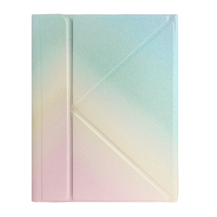 For iPad 10th Gen 10.9 2022 B10 Triangle Holder Tablet Bluetooth Keyboard Leather Case(Rainbow) - Universal by PMC TechLife | Online Shopping South Africa | PMC TechLife