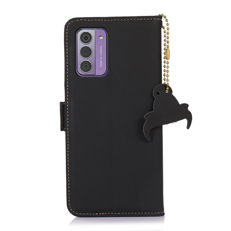 For Nokia G42 Genuine Leather Magnetic RFID Leather Phone Case(Black) - Nokia Cases by PMC TechLife | Online Shopping South Africa | PMC TechLife | Buy Now Pay Later Mobicred