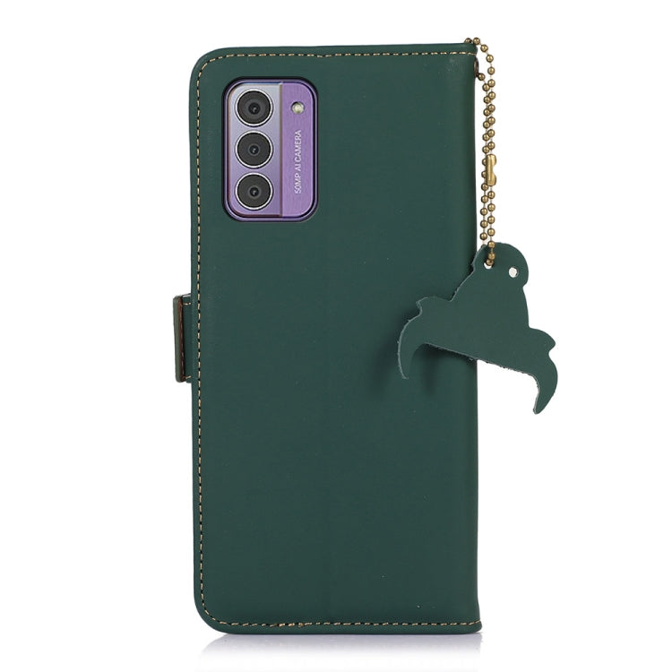 For Nokia G42 Genuine Leather Magnetic RFID Leather Phone Case(Green) - Nokia Cases by PMC TechLife | Online Shopping South Africa | PMC TechLife | Buy Now Pay Later Mobicred