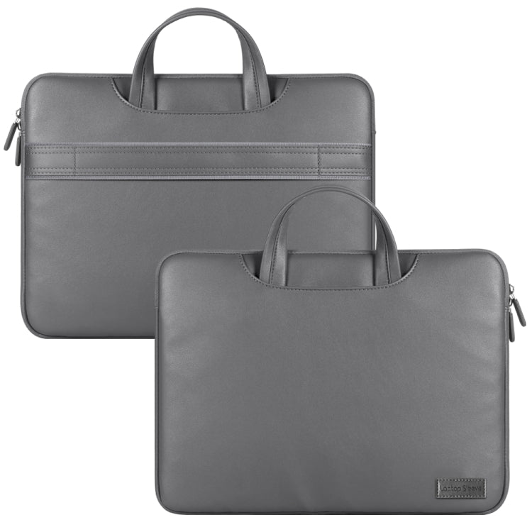 Waterproof PU Laptop Bag Inner Bag, Size:15 inch(Grey) - Other by PMC Jewellery | Online Shopping South Africa | PMC Jewellery | Buy Now Pay Later Mobicred