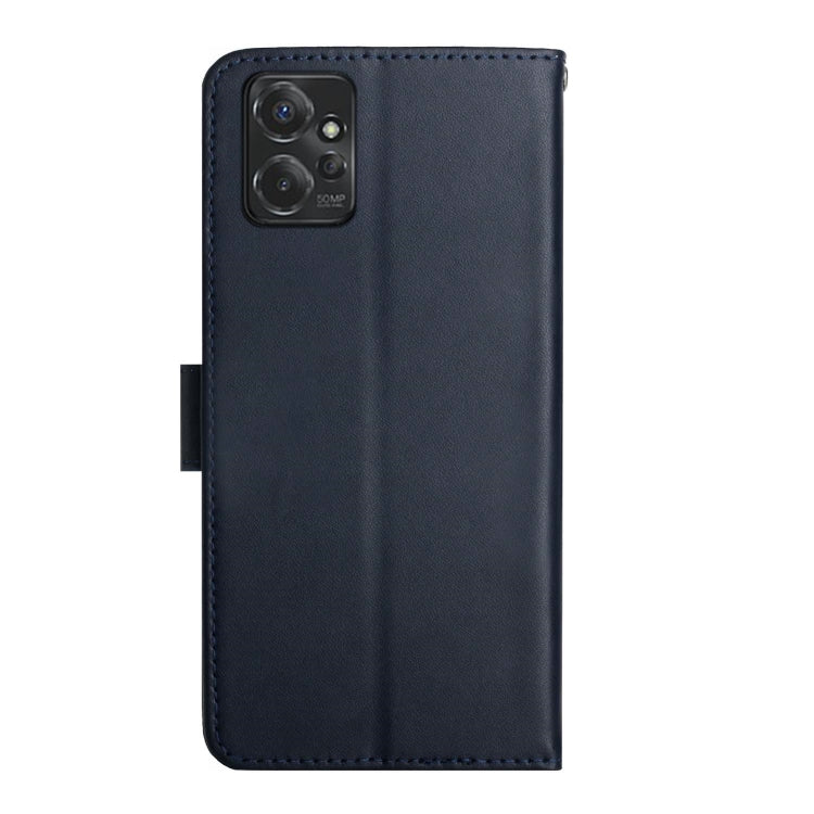 For Motorola Moto G Power 2023 Genuine Leather Fingerprint-proof Horizontal Flip Phone Case(Blue) - Motorola Cases by PMC TechLife | Online Shopping South Africa | PMC TechLife | Buy Now Pay Later Mobicred