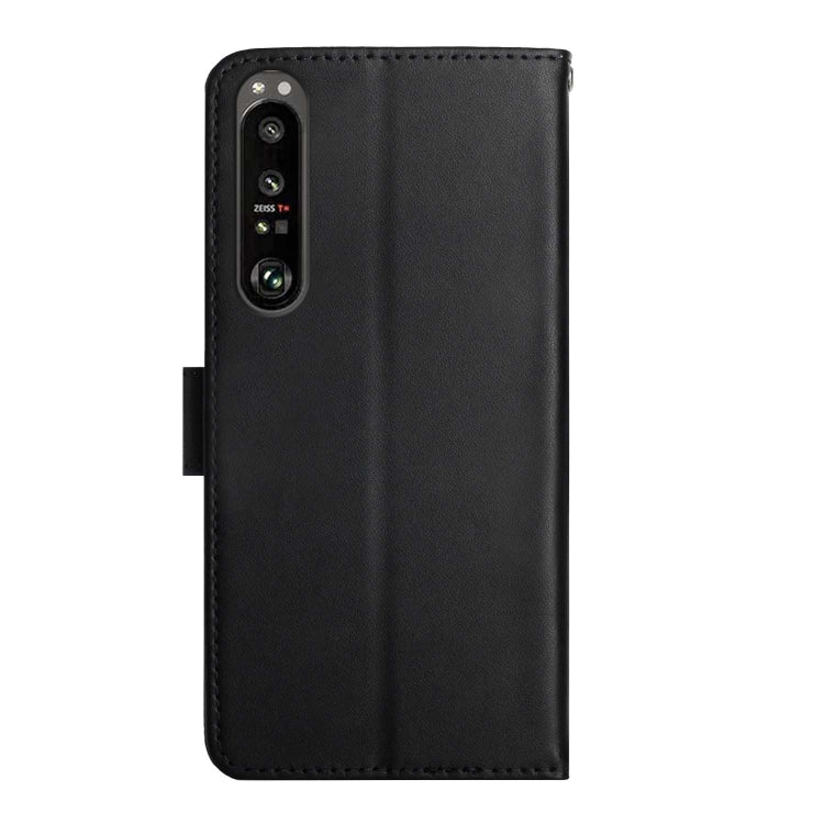 For Sony Xperia 1 V Genuine Leather Fingerprint-proof Horizontal Flip Phone Case(Black) - Sony Cases by PMC TechLife | Online Shopping South Africa | PMC TechLife | Buy Now Pay Later Mobicred