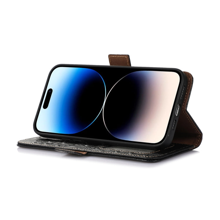 For Google Pixel 8 Ostrich Pattern Genuine Leather RFID Phone Case(Black) - Google Cases by PMC TechLife | Online Shopping South Africa | PMC TechLife | Buy Now Pay Later Mobicred