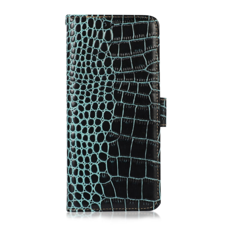 For Google Pixel 8 Pro Crocodile Top Layer Cowhide Leather Phone Case(Green) - Google Cases by PMC TechLife | Online Shopping South Africa | PMC TechLife | Buy Now Pay Later Mobicred