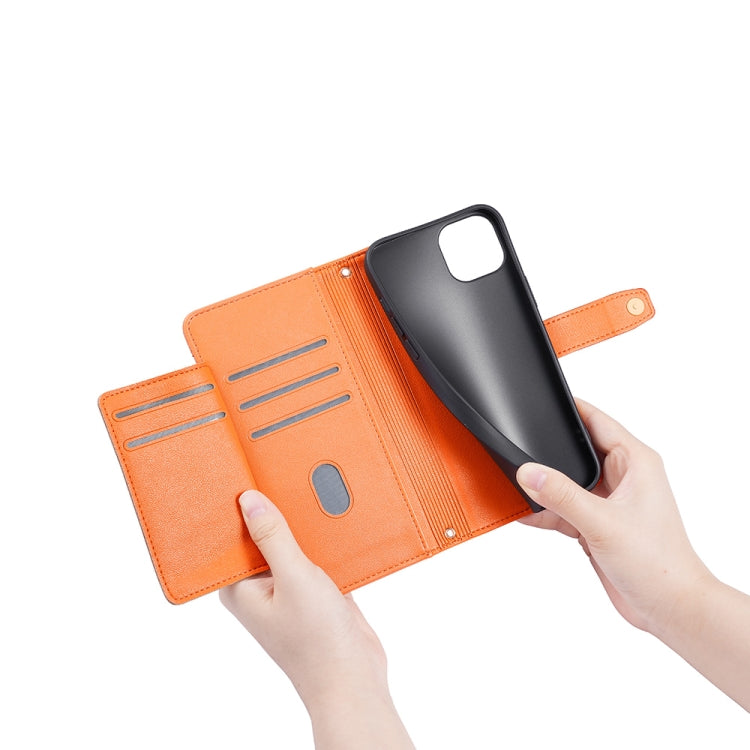 For Rakuten Big S Sheep Texture Cross-body Zipper Wallet Leather Phone Case(Orange) - More Brand by PMC TechLife | Online Shopping South Africa | PMC TechLife | Buy Now Pay Later Mobicred