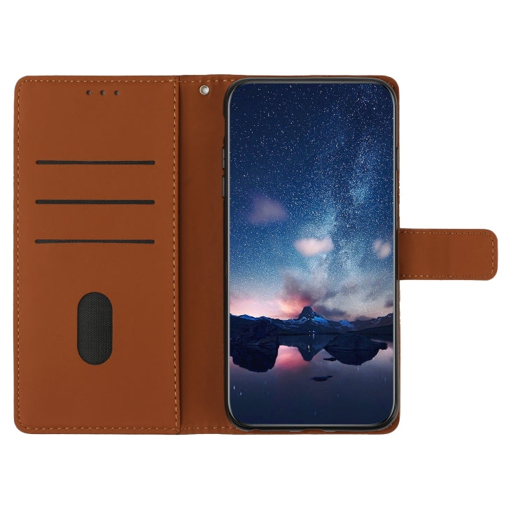 For TCL 40 SE Diamond Embossed Skin Feel Leather Phone Case with Lanyard(Brown) - More Brand by PMC TechLife | Online Shopping South Africa | PMC TechLife | Buy Now Pay Later Mobicred