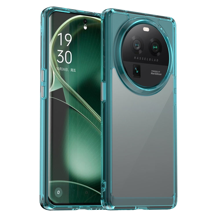 For OPPO Find X6 Pro 5G Colorful Series Acrylic + TPU Phone Case(Transparent Blue) - OPPO Cases by PMC TechLife | Online Shopping South Africa | PMC TechLife