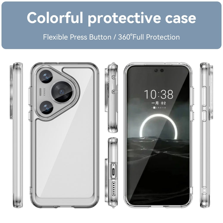 For Huawei Pura 70 Pro+ Colorful Series Acrylic + TPU Phone Case(Transparent) - Huawei Cases by PMC Jewellery | Online Shopping South Africa | PMC Jewellery | Buy Now Pay Later Mobicred