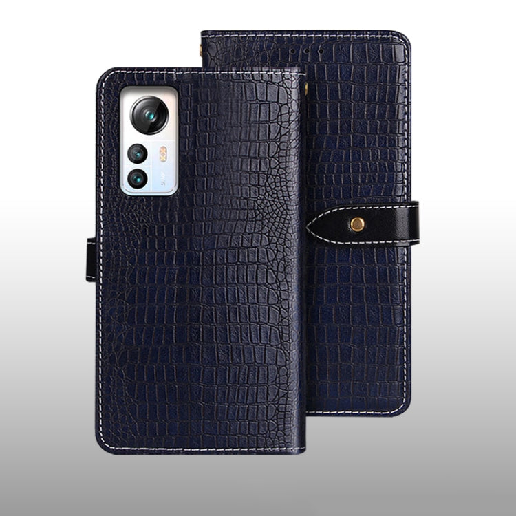 For Blackview A85 idewei Crocodile Texture Leather Phone Case(Dark Blue) - More Brand by idewei | Online Shopping South Africa | PMC TechLife | Buy Now Pay Later Mobicred