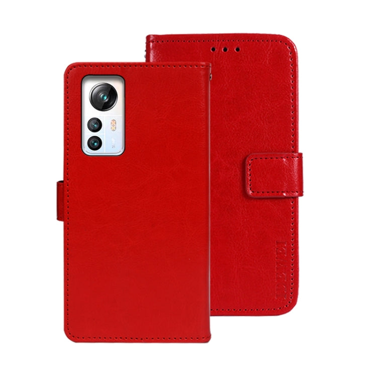 For Blackview A85 idewei Crazy Horse Texture Leather Phone Case with Holder(Red) - More Brand by idewei | Online Shopping South Africa | PMC TechLife | Buy Now Pay Later Mobicred