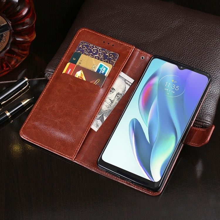 For Blackview A85 idewei Crazy Horse Texture Leather Phone Case with Holder(Sky Blue) - More Brand by idewei | Online Shopping South Africa | PMC TechLife | Buy Now Pay Later Mobicred