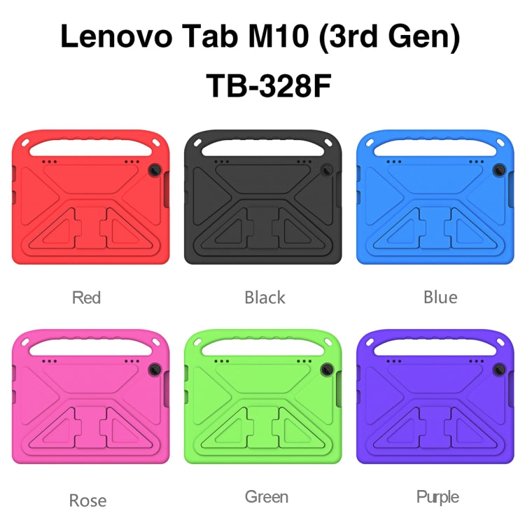 For Lenovo Tab M10 3rd Gen Handle EVA Shockproof Tablet Case with Holder(Green) - Lenovo by PMC TechLife | Online Shopping South Africa | PMC TechLife | Buy Now Pay Later Mobicred