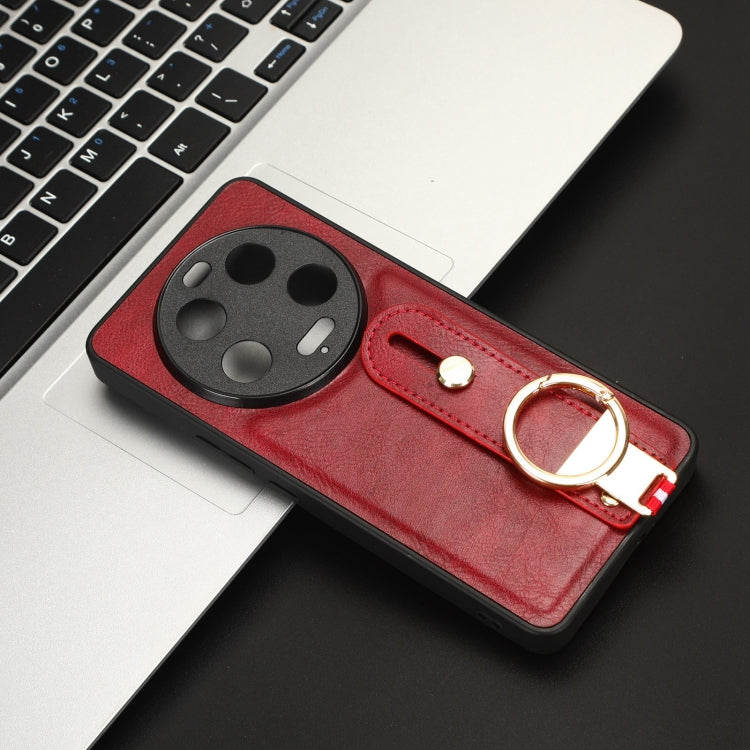 For Xiaomi 13 Ultra Wristband Leather Back Phone Case(Red) - 13 Ultra Cases by PMC TechLife | Online Shopping South Africa | PMC TechLife | Buy Now Pay Later Mobicred