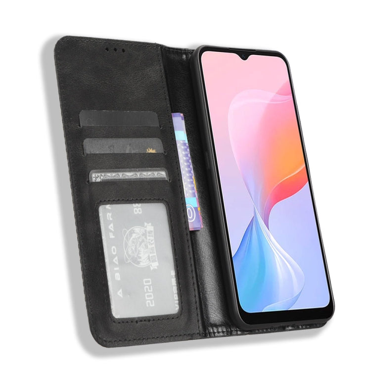 For Blackview A85 Magnetic Buckle Retro Texture Leather Phone Case(Black) - More Brand by PMC TechLife | Online Shopping South Africa | PMC TechLife