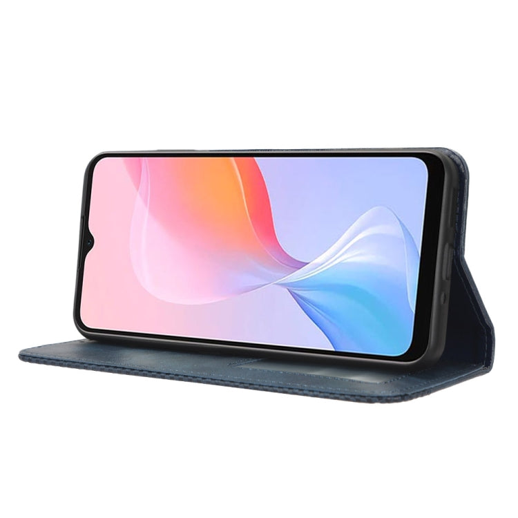 For Blackview A85 Magnetic Buckle Retro Texture Leather Phone Case(Blue) - More Brand by PMC TechLife | Online Shopping South Africa | PMC TechLife | Buy Now Pay Later Mobicred