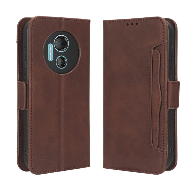 For Doogee X97 / X97 Pro Skin Feel Calf Texture Card Slots Leather Phone Case(Brown) - Doogee Cases by PMC TechLife | Online Shopping South Africa | PMC TechLife | Buy Now Pay Later Mobicred