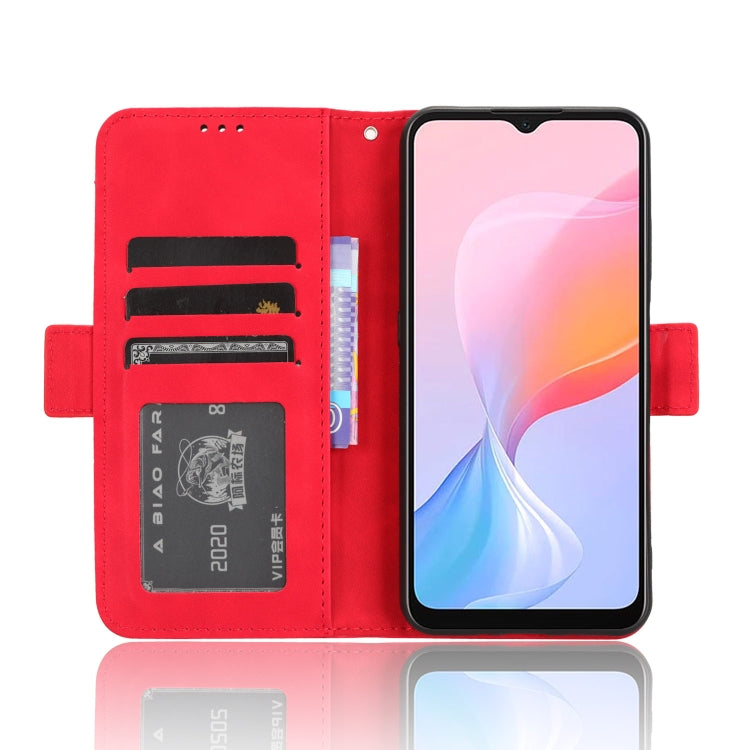 For Blackview A85 Skin Feel Calf Texture Card Slots Leather Phone Case(Red) - More Brand by PMC TechLife | Online Shopping South Africa | PMC TechLife | Buy Now Pay Later Mobicred
