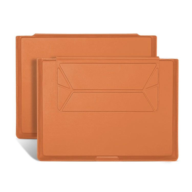 13-14 inch Universal Laptop Magnetic Holder Stitching Inner Bag(Brown) - 13.3 inch by PMC Jewellery | Online Shopping South Africa | PMC Jewellery | Buy Now Pay Later Mobicred