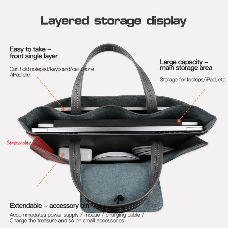 15-16 inch Universal Elastic Thread Button Portable Laptop Inner Bag(Black) - free shipping - PMC TechLife - Order now!