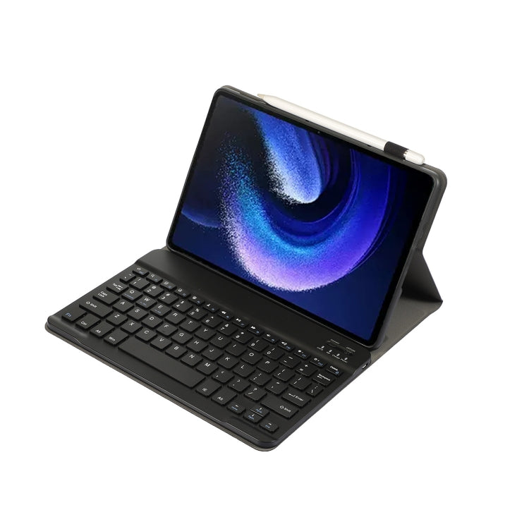 For Xiaomi Pad 6 / Pad 6 Pro A0N7 Lambskin Texture Ultra-thin Bluetooth Keyboard Leather Case(Black) - Xiaomi Keyboard by PMC TechLife | Online Shopping South Africa | PMC TechLife | Buy Now Pay Later Mobicred