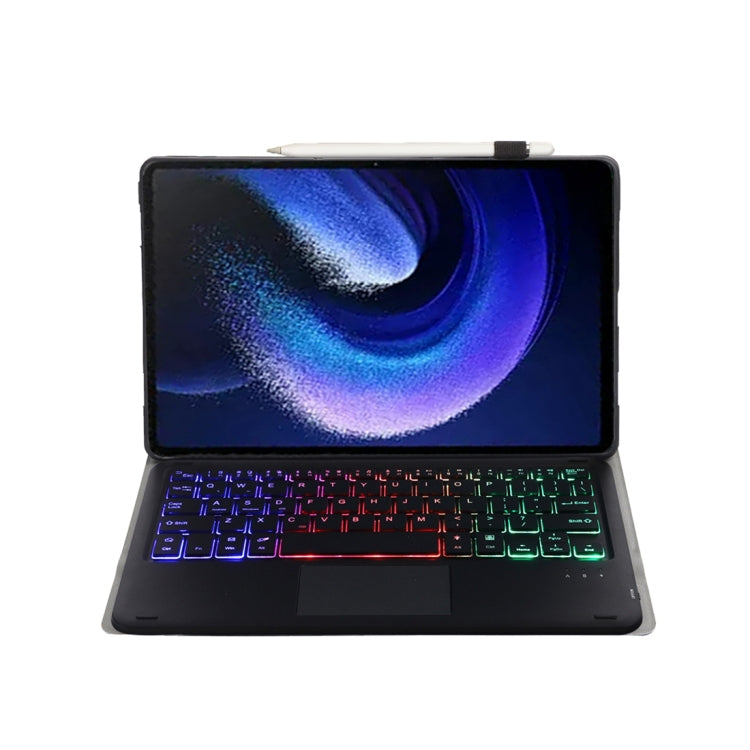 For Xiaomi Pad 6 / Pad 6 Pro A0N7-AS Lambskin Texture Ultra-thin Backlight Bluetooth Keyboard Leather Case with Touchpad(Black) - Xiaomi Keyboard by PMC TechLife | Online Shopping South Africa | PMC TechLife | Buy Now Pay Later Mobicred