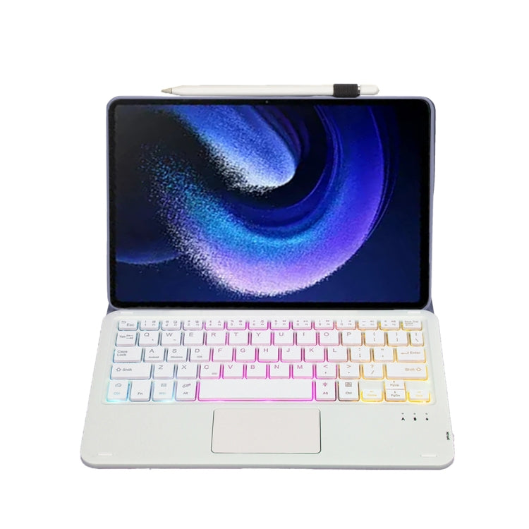 For Xiaomi Pad 6 / Pad 6 Pro A0N7-AS Lambskin Texture Ultra-thin Backlight Bluetooth Keyboard Leather Case with Touchpad(Purple) - free shipping - PMC TechLife - Order now!