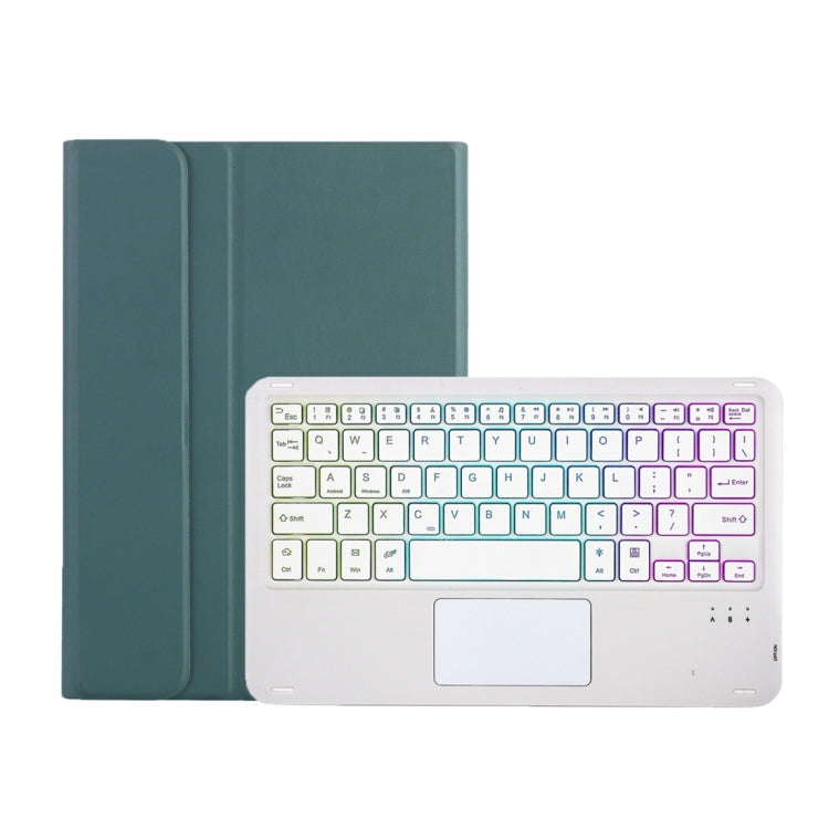 For Xiaomi Pad 6 / Pad 6 Pro A0N7-AS Lambskin Texture Ultra-thin Backlight Bluetooth Keyboard Leather Case with Touchpad(Dark Green) - Others Keyboard by PMC TechLife | Online Shopping South Africa | PMC TechLife